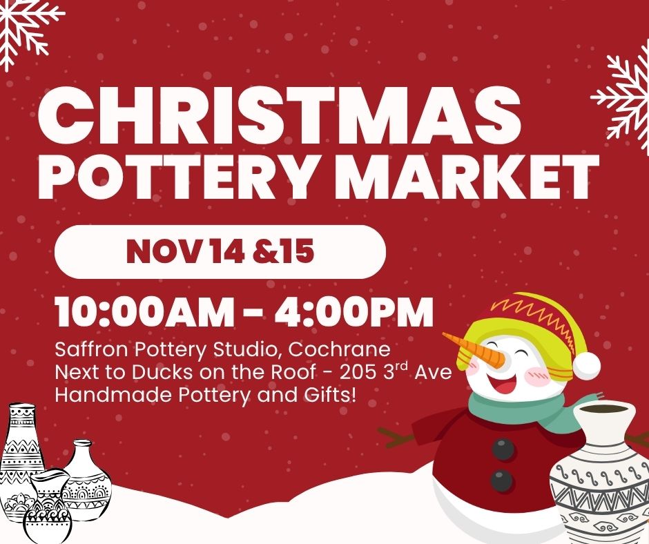 Poster with Christmas Market dates and times and a snowman