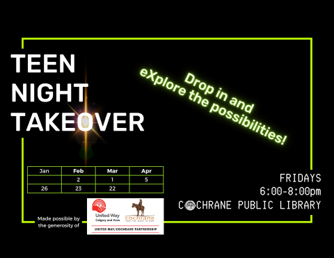 Black and Green Teen Night Takeover with dates