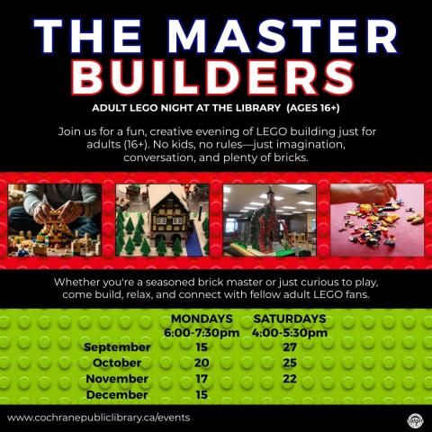 Poster showing Lego and event times