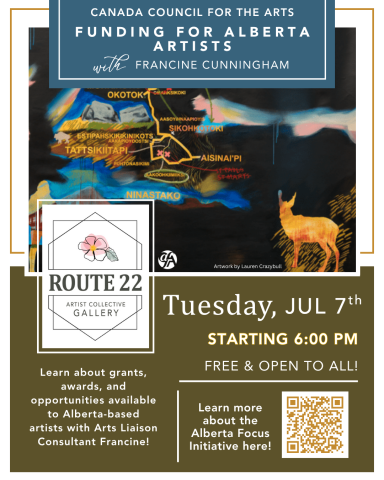 Funding for Alberta Artists with Francine Cunningham | 6:00 pm